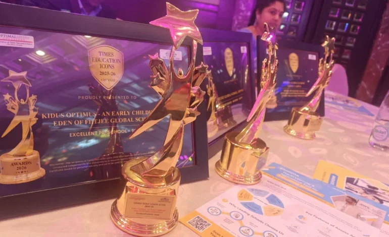 Kidus Optimus from FIITJEE Global School Recognised as Excellent Preschool at Times Education Icons 2025-26